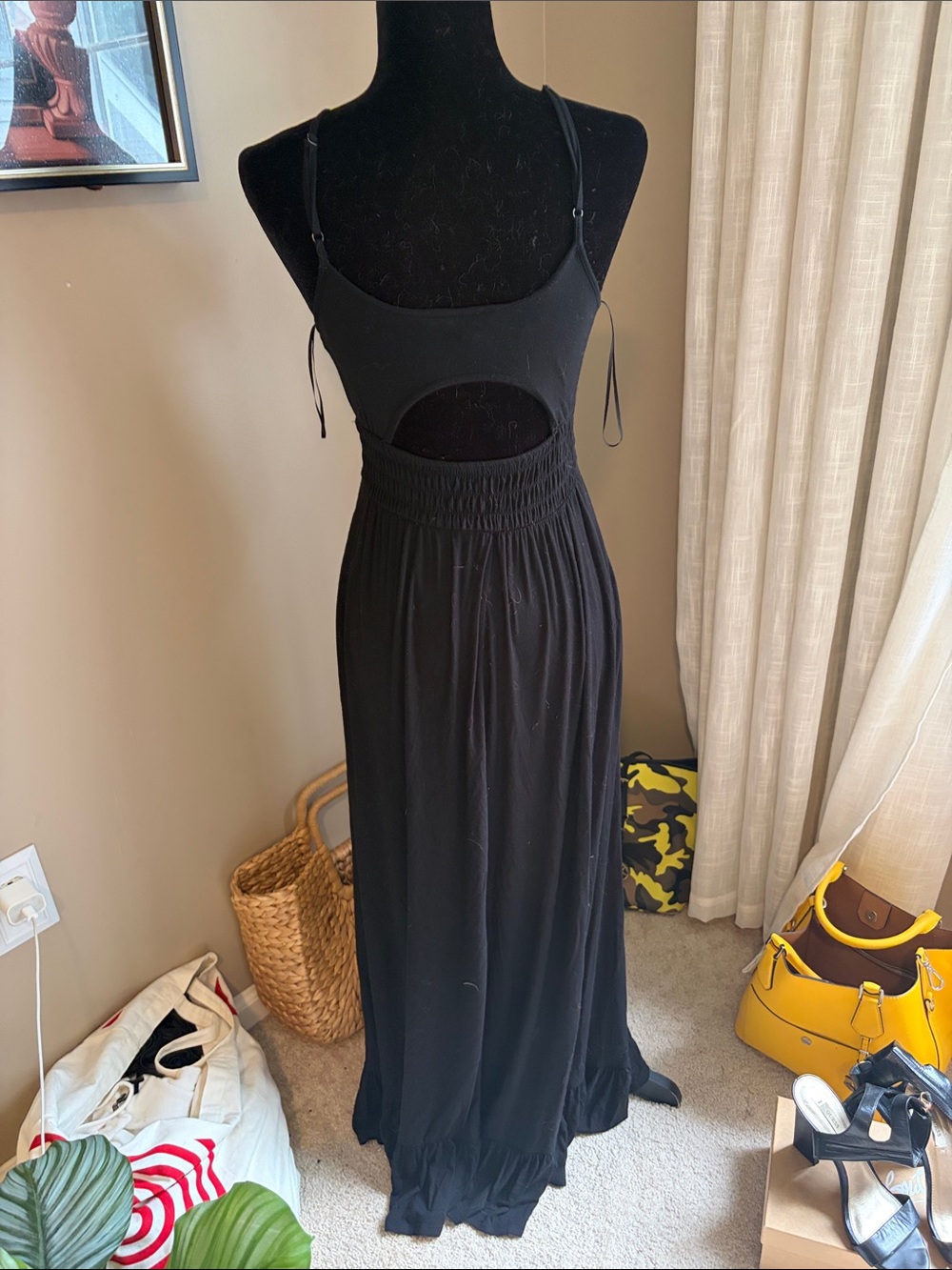 Express Black Ruffle High-Low Dress - Picture 2 of 3